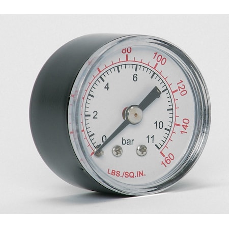 Master Pneumatic GAGE 1-1/2"0-160 1/8"BK M 70MDD